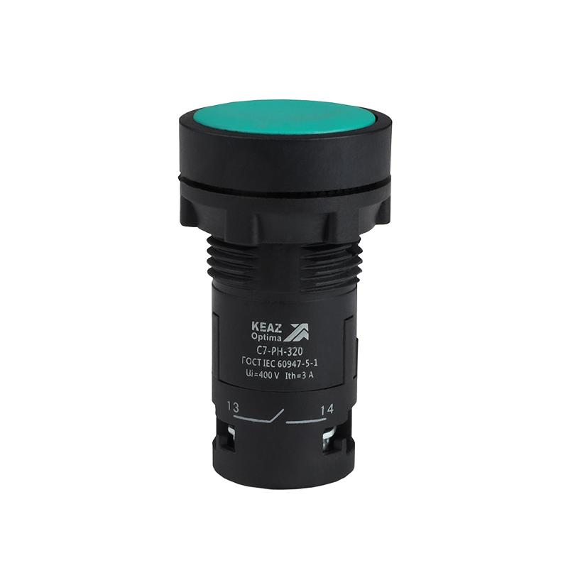 C7-PH-320 Кнопка с фиксацией зеленая 2НО XB7NH33 | 362080 | КЭАЗ