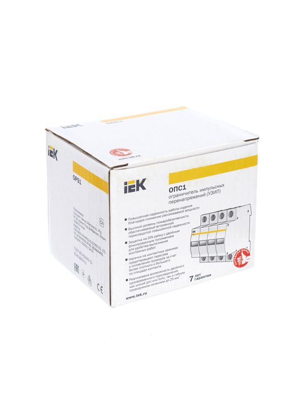 Ограничитель перенапряжения ОПС1-C 4P KARAT IEK MOP20-4-C