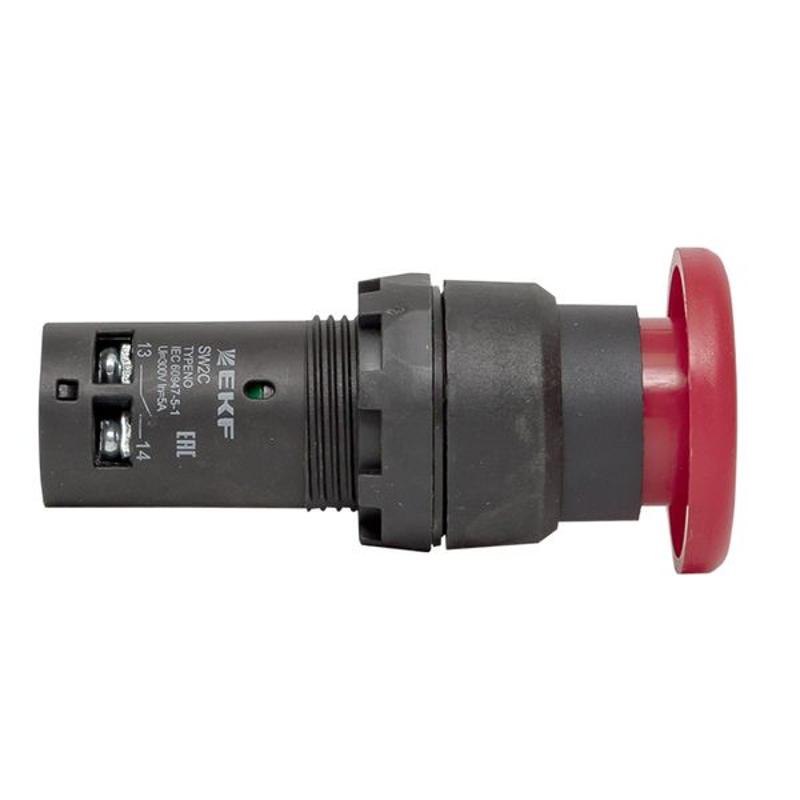 Кнопка SW2C-11MZ поворотная "грибок" красная NO+NC EKF PROxima | sw2c-mz-r | EKF