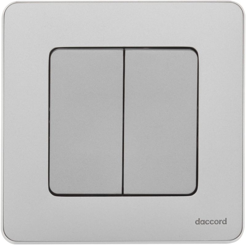 Выключатель 2-кл. Inspiria 10А IP20 250В 10AX механизм алюм. IEK 673622