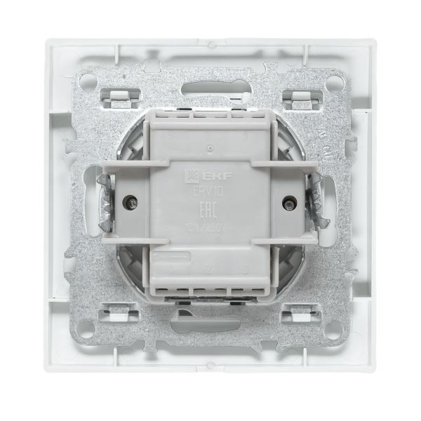 Выключатель 2-кл. СП Минск 10А IP20 бел. Basic EKF ERV10-023-10