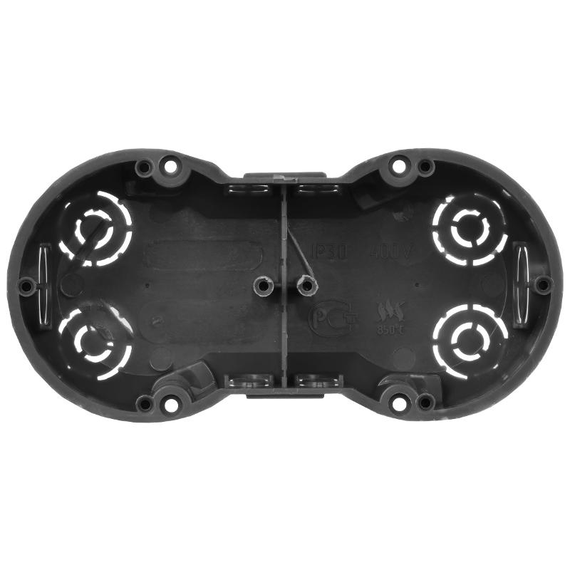 Коробка установочная 141x70x45 двухместная КМ40007 с саморезами | UKT20-141-070-045 | IEK