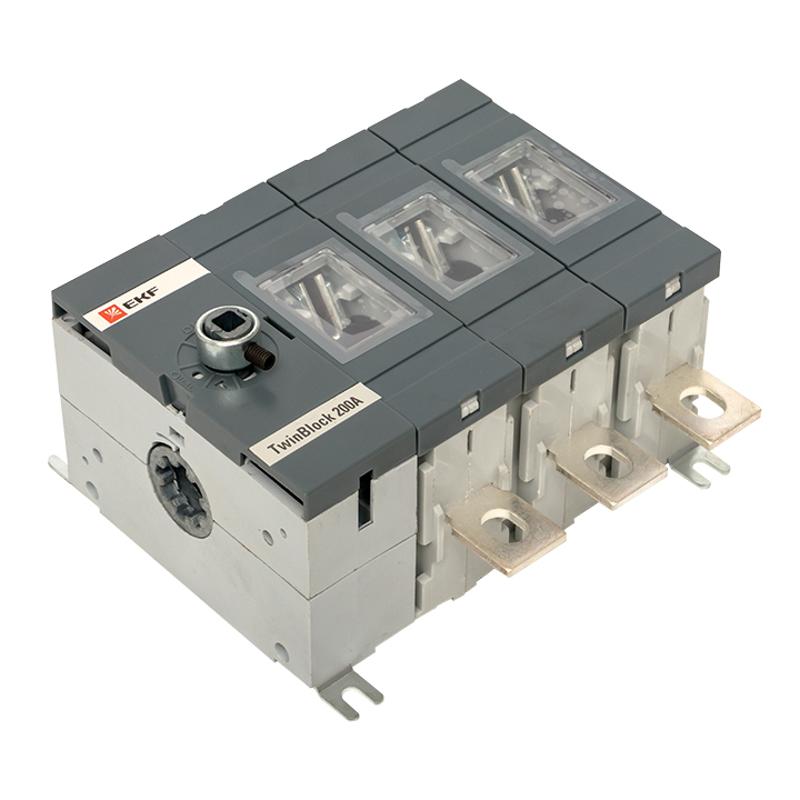 Рубильник 200A 3P без рукоятки управления TwinBlock | tb-s-200-3p | EKF