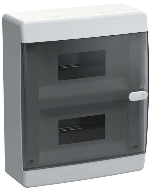Корпус ЩРН-П-18 UNION Compact IP41 черн. прозр. дверь пластик. IEK UIC-KP12-N-18-41-K01
