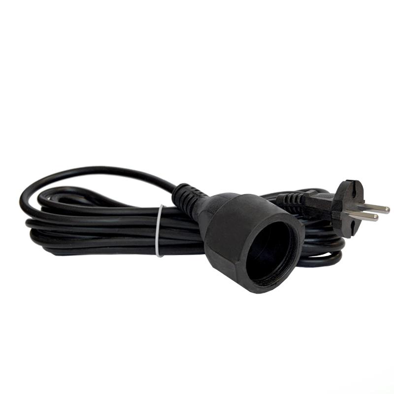 Удлинитель-шнур 1х5м без заземл. 10А IP20 ПВС 2х1 черн. DOMTOK 2340
