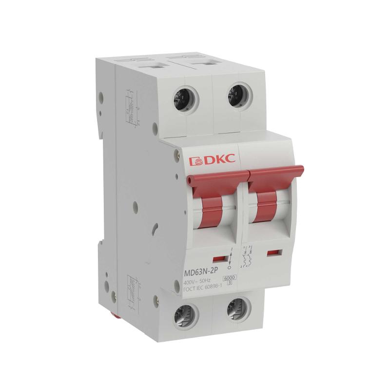 Выключатель автоматический двухполюсный YON max MD63N 2п 40A C 6kA | MD63N-2PC40 | DKC