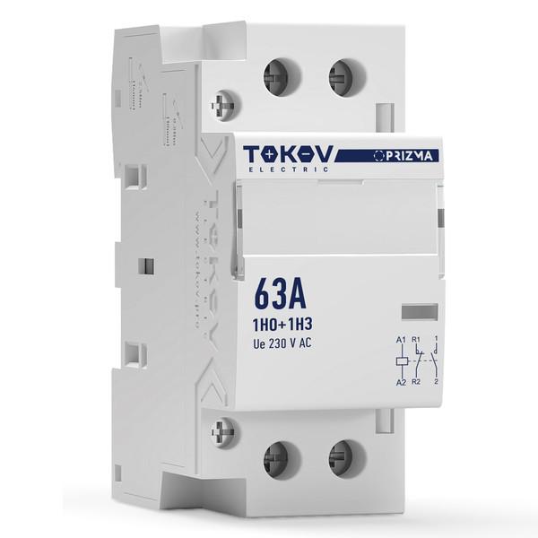 Контактор модульный 36мм 63А 230В АС 1НО 1НЗ PRIZMA TOKOV ELECTRIC TKE-PZ-MC-2-63-230-11