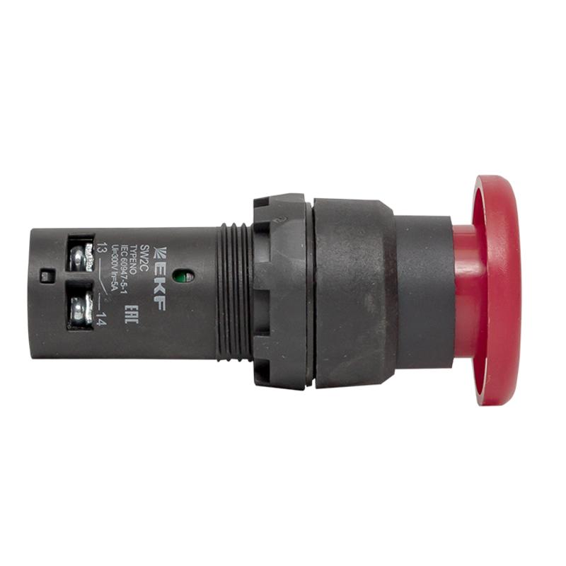 Кнопка SW2C-11MZ поворотная "грибок" красная NO+NC EKF PROxima | sw2c-mz-r | EKF