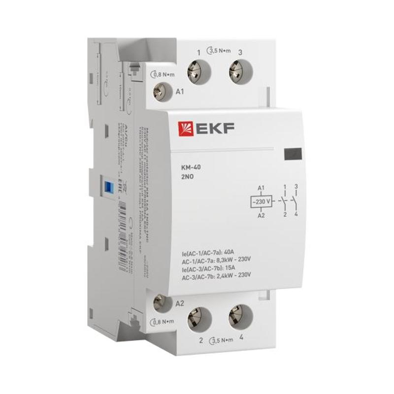 Контактор модульный КМ 40А 2NО (2 мод.) EKF PROxima | km-2-40-20 | EKF