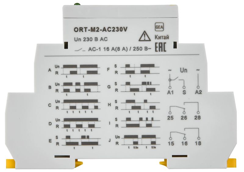 Реле времени ORT 230В AC 2 контакта многофункц. IEK ORT-M2-AC230V