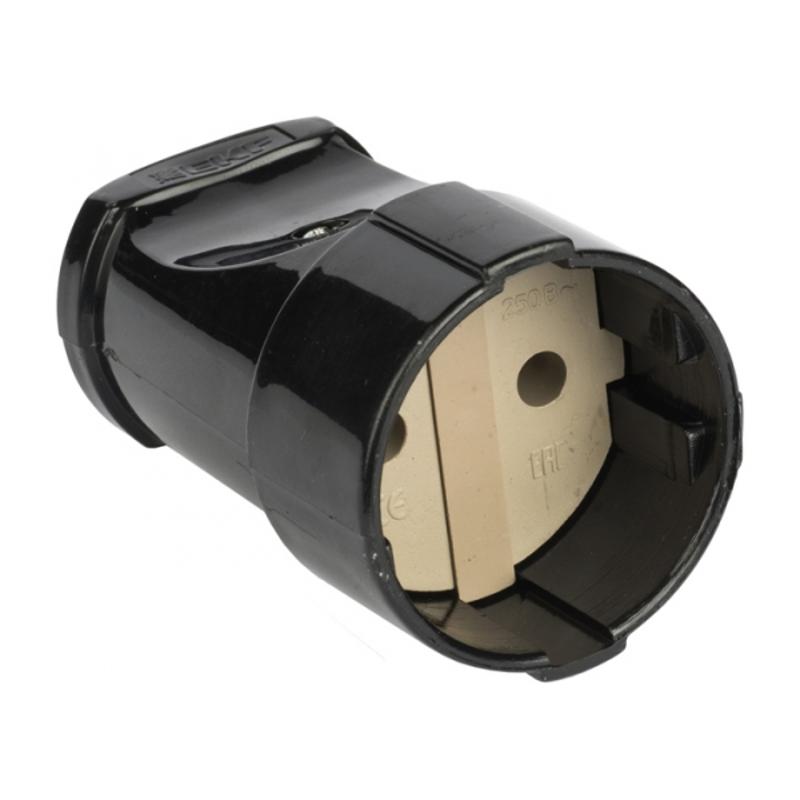 Гнездо штепсельное б/з черн. 10А 250В EKF PROxima | ASG10-30 | EKF аналог ASG10-10