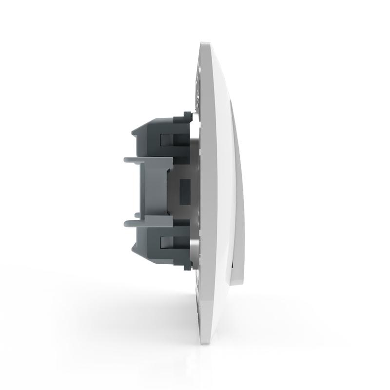 Переключатель проходной 1-кл. СП AVA 10А IP20 в сборе бел. TOKOV ELECTRIC TKL-AV-P1F-C01