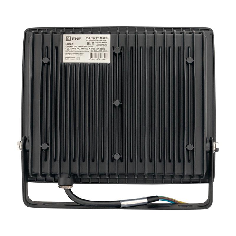 Прожектор светодиодный СДО-3006 100Вт 6500К IP65 EKF Basic | FLL-3006-100-6500 | EKF