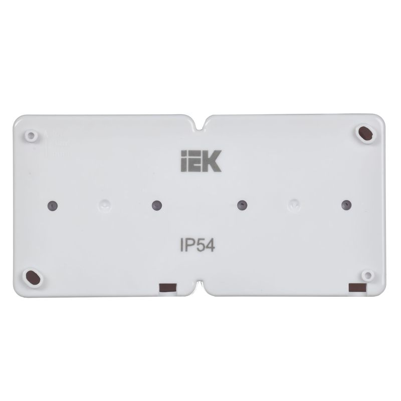 Розетка 2-м ОП Гермес Plus РСб22-3-ГПБд 16А IP54 с заземл. с дым. крышкой бел. IEK ERMP22-K03-16-54-EC