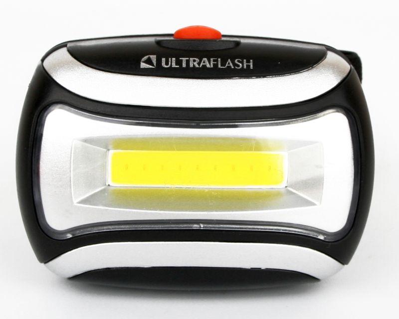 Фонарь налобный LED 5380 (3Вт COB LED 3 режима черн. пласт. пакет) Ultraflash 12870
