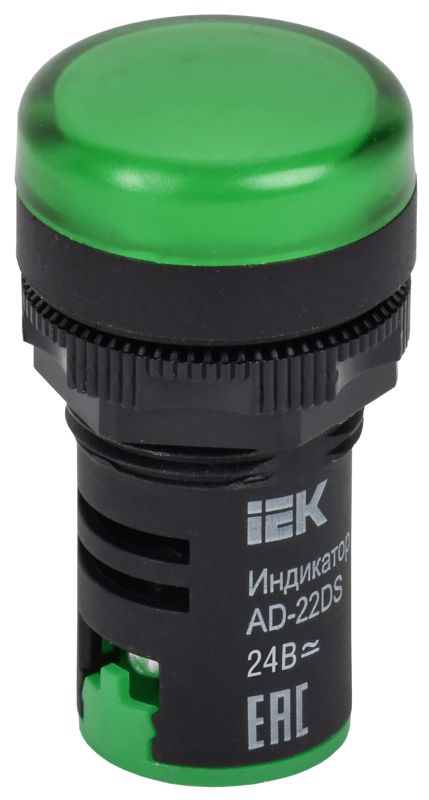 Лампа светосигнальная AD22DS d22мм 24В AC/DC зел. KARAT IEK BLS10-ADDS-024-K06