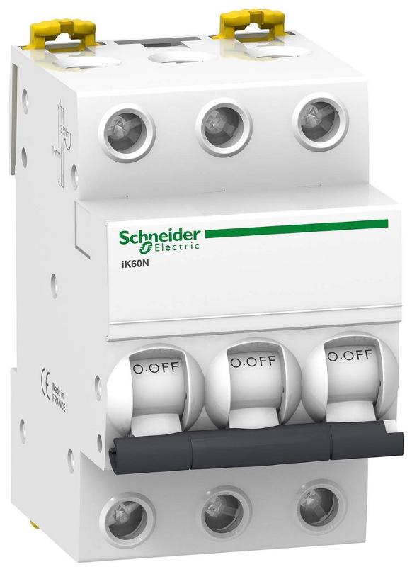 Выключатель автоматический трехполюсный iK60 6А C 6кА | A9K24306 | Schneider Electric
