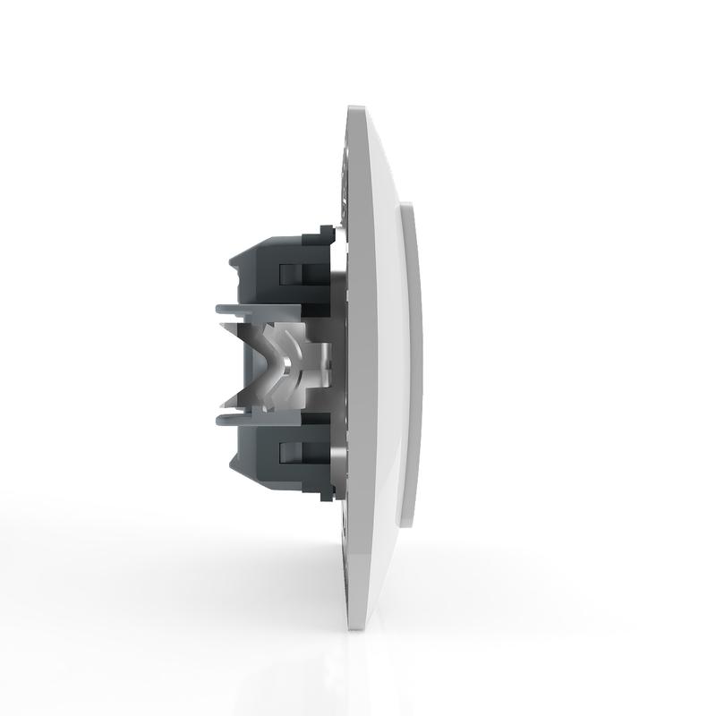Выключатель 2-кл. СП AVA 10А IP20 с индикатором в сборе бел. TOKOV ELECTRIC TKL-AV-V2IF-C01