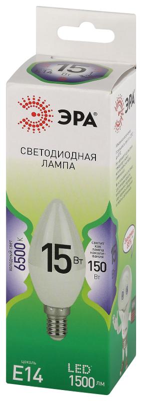 Лампа светодиодная GREEN LINE LED B35-15W-865-E14 GL E14 15 Вт свеча холодный свет | Б0067091 | ЭРА