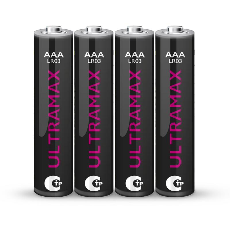Элемент питания алкалиновый AAA/LR03 1.5В ULTRAMAX LR03UM-B4 BL-4 (уп.4шт) ФАZА 5043084