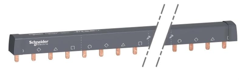 Шинка гребенчатая 4П (NL1L2L3…) 24 мод. 18мм 100А разрезаемая| A9XPH424 | Schneider Electric