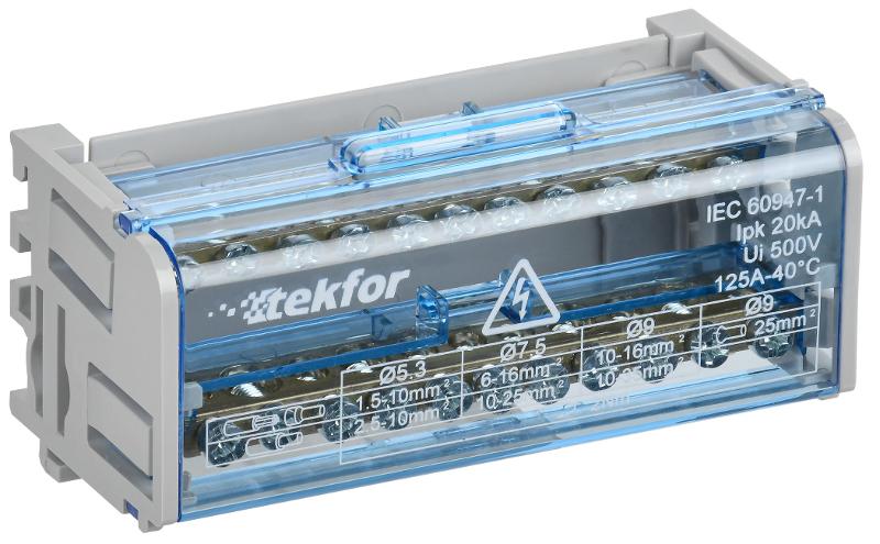 TEKFOR Шины на DIN-рейку (кросс-модуль) ШНК 2х11 L+PEN | TF-DN10-2-11-050 | IEK