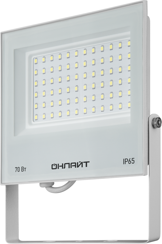 Прожектор светодиодный 90 138 OFL-70-6K-WH-IP65-LED 70Вт 6000К IP65 5600лм бел. ОНЛАЙТ 90138