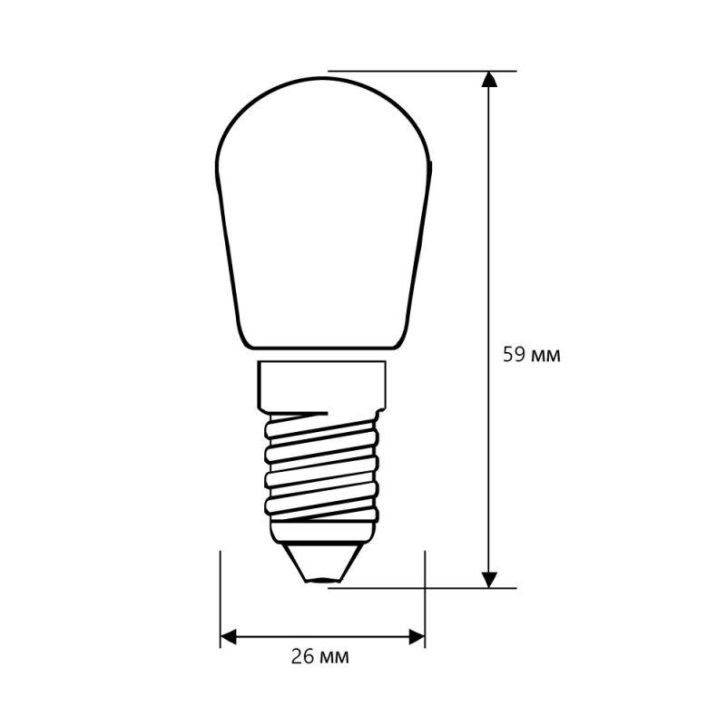 Лампа светодиодная LED2-T26/845/E14 2Вт шар матовая матовая 4500К бел. E14 170лм 220В Camelion 13154