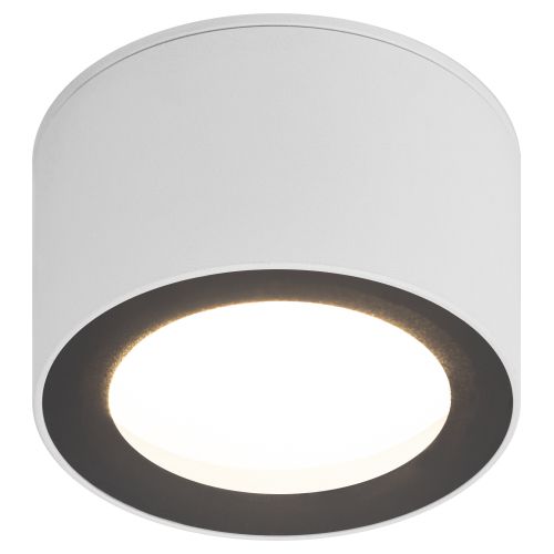 Светильник OL28 WH/BK GX53 IP44 настен./потолочн. спот черн./бел. Эра Б0055581
