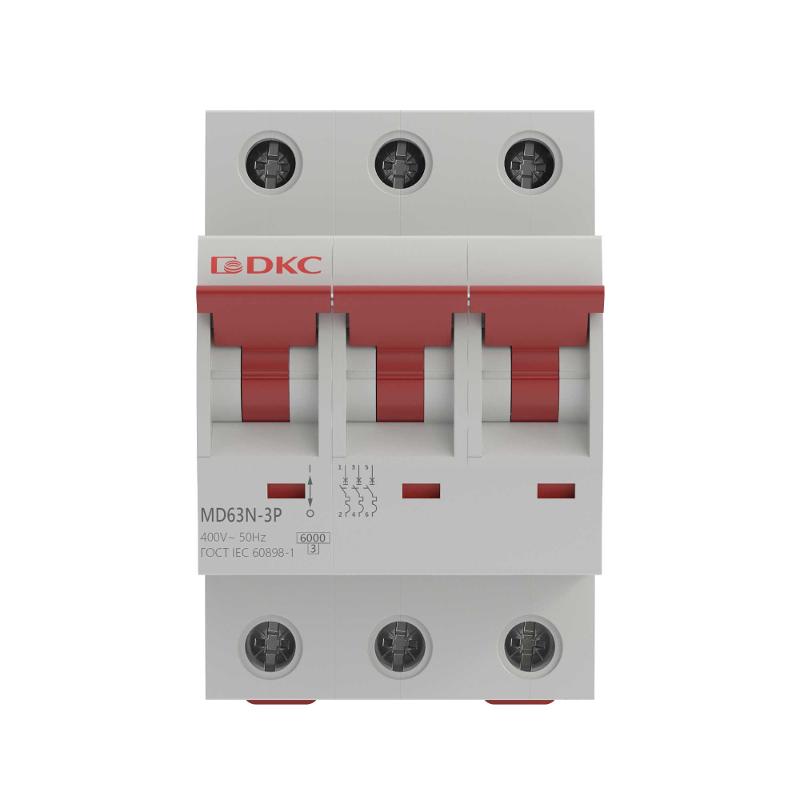 Выключатель автоматический трёхполюсный YON max MD63N 3п 10A C 6kA | MD63N-3PC10 | DKC