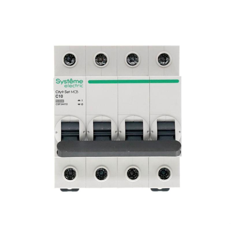 Выключатель автоматический модульный 4п C 10А 4.5кА City9 Set 400В SE C9F34410