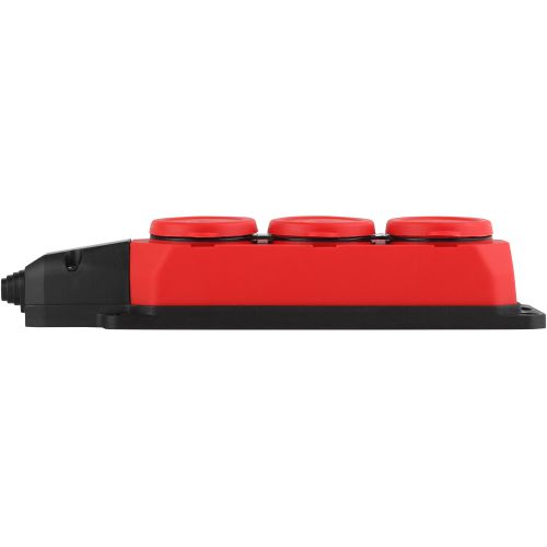Колодка удлинителя 3-м с заземл. 16А IP44 K-3e-RED-IP44 каучук красн. Эра Б0044552