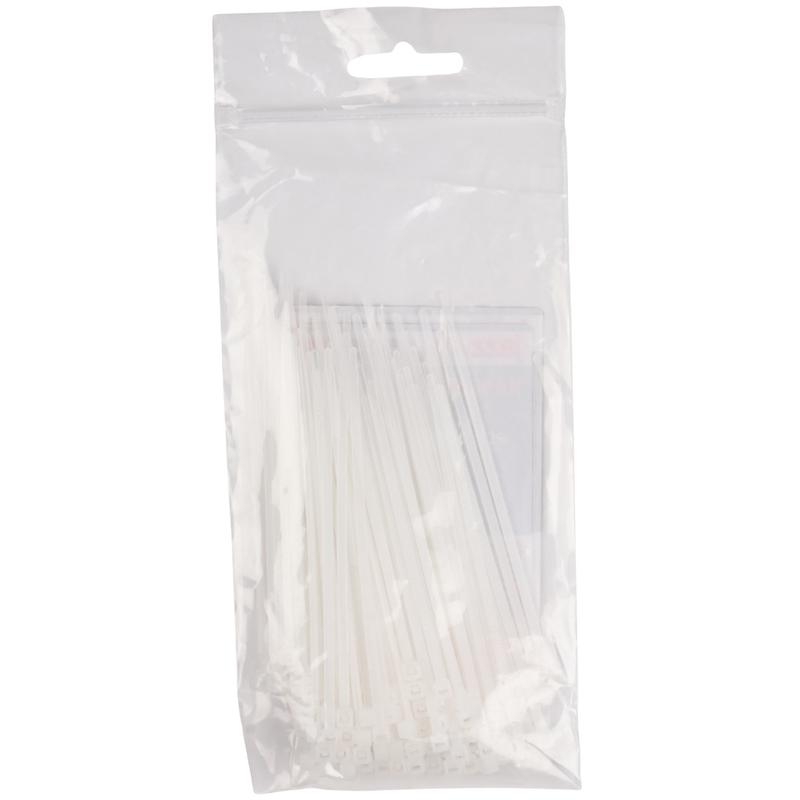 Хомут кабельный PCT 2.5х080-100WH 2.5х80 PA6.6 бел.(уп.100шт) JazzWay 5053670