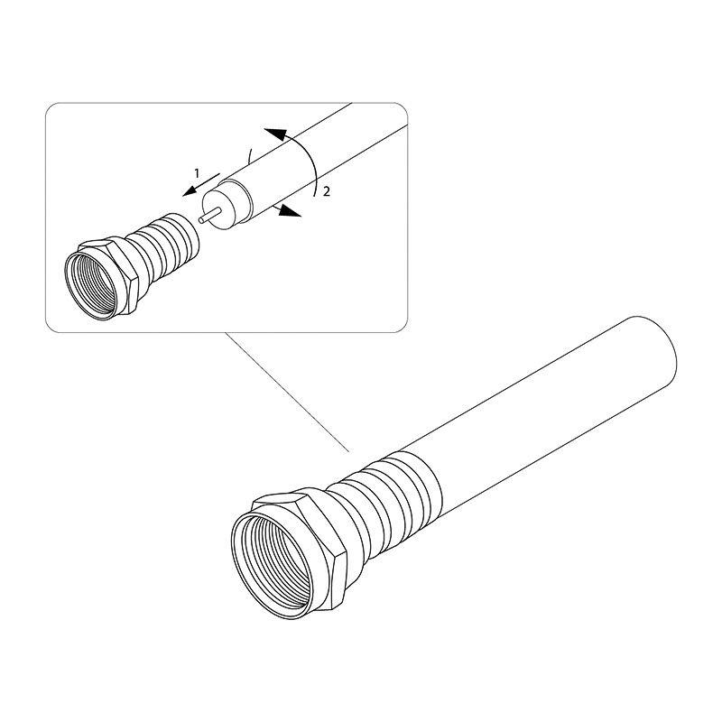 Разъем F RG-6 "AB" (03-008C) (уп.20шт) PROCONNECT 05-4003-4
