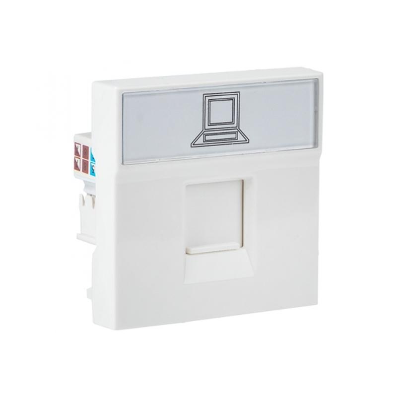Розетка RJ45, категории 5е (ширина 2 модуля) | E2MK015E-135-10 | EKF
