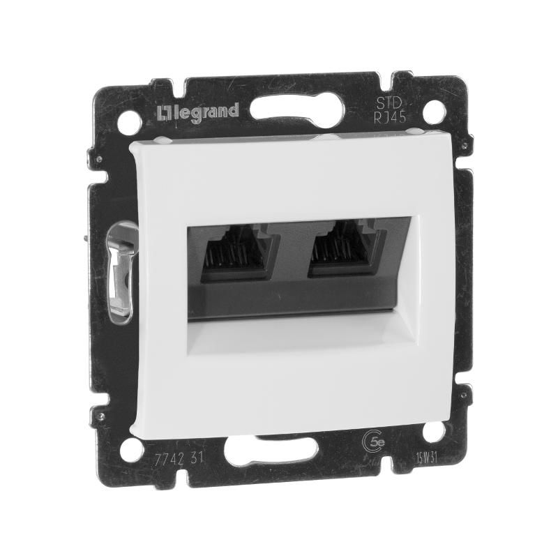 Valena Белый Розетка комп(RJ45) 2-ая 5 кат UTP | 774231 | Legrand; замена на арт. ИЭК 6942921