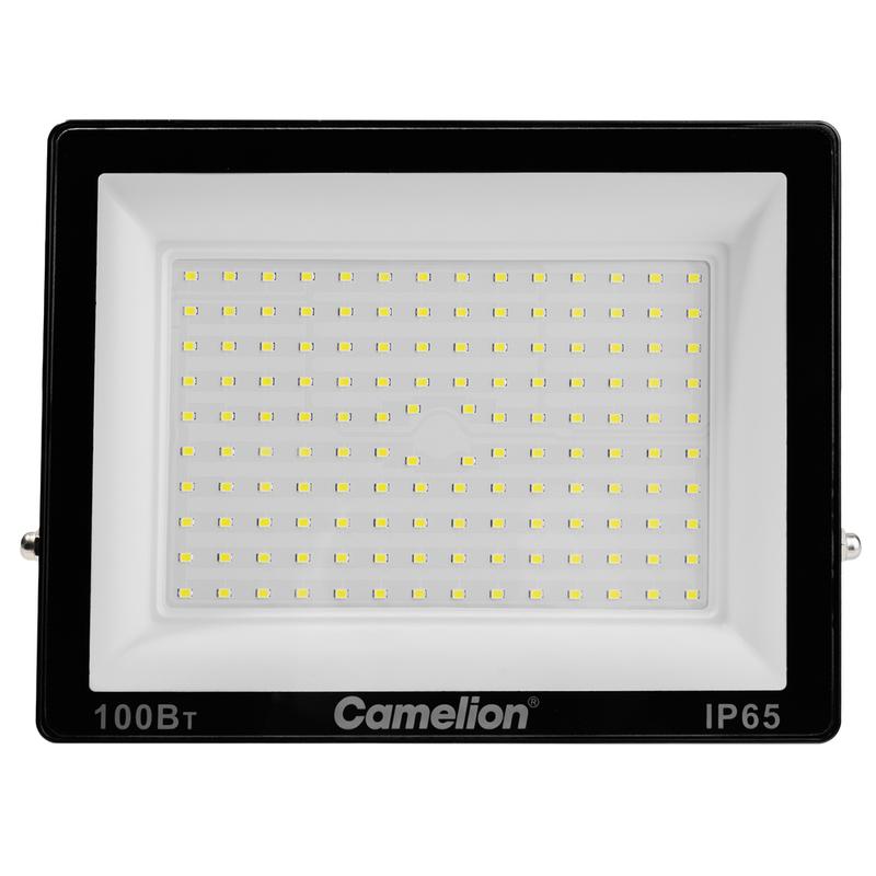 Прожектор светодиодный LFL-10004 C02 LED SMD 100Вт IP65 6500К 10000лм 230В 245х233.5Х31 черн. Camelion 16333