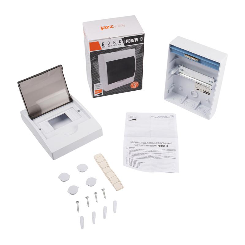 Бокс модульный накладной PDB/W 1006 WH (ЩРН-П- 6) IP41 пластик. Pro JazzWay 5071650