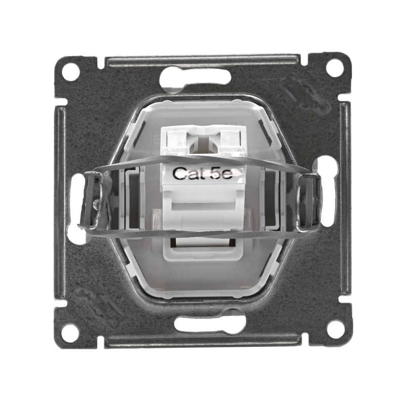 Розетка компьютерная 1-м AtlasDesign RJ45 кат.5E механизм бел. SE ATN000183