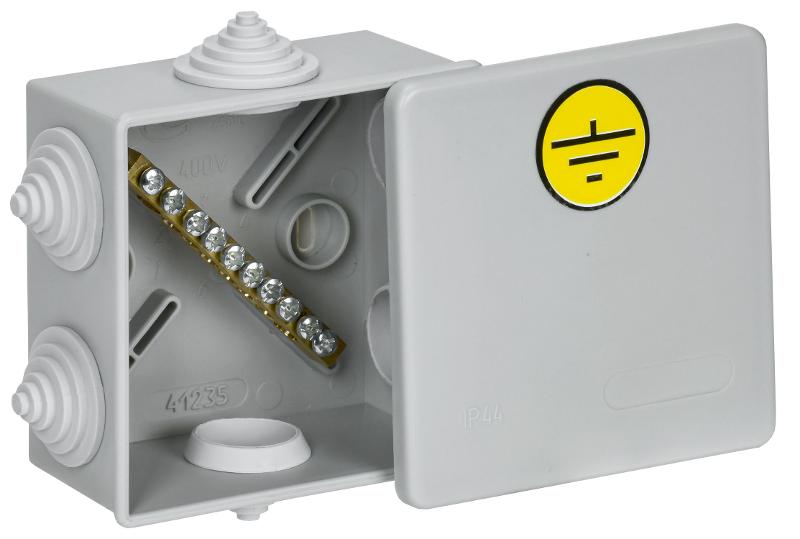 Коробка КУП КМ41360 85х85х40мм IP44 6 вв. (7035) | UKO21-085-085-040-K41-44U | IEK