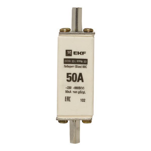 Вставка плавкая ППН-33 100/50А 50кА габарит 00C PROxima EKF fus-33/100/50