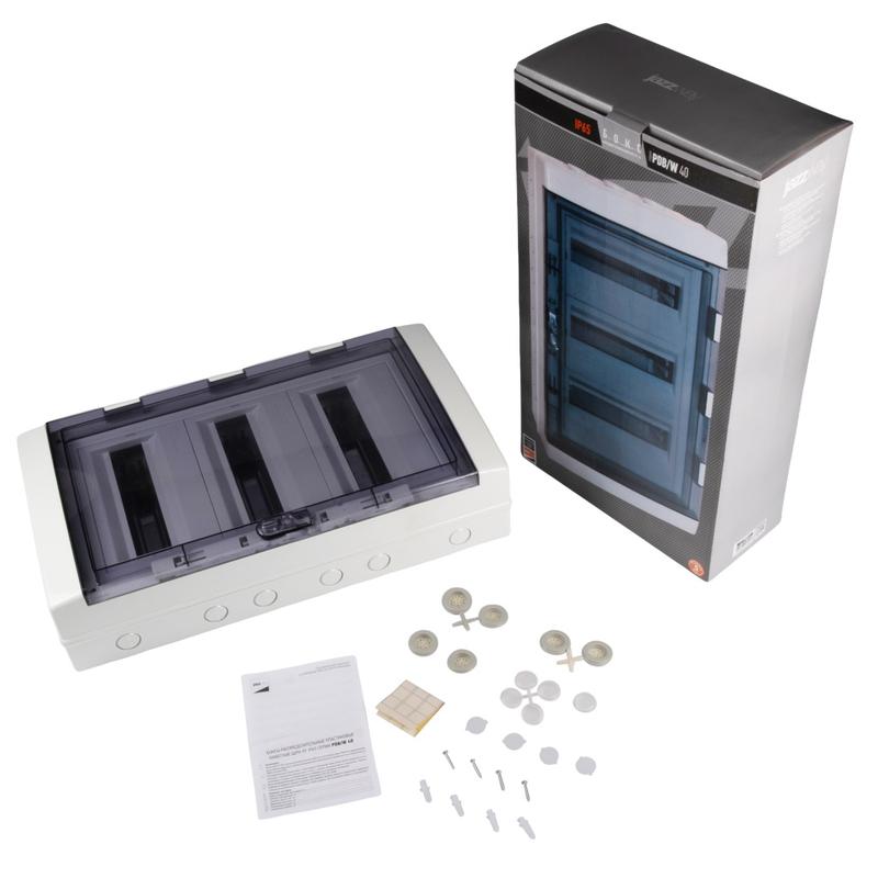 Бокс модульный накладной PDB/W 4036 GR (ЩРН-ПГ-36) IP65 пластик. Pro JazzWay 5072169