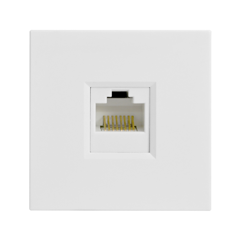 Розетка компьютерная 1-м W45 RJ45 кат.5E для кабель-канала механизм бел. SE RIN-144K5E-B