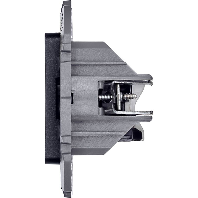 Розетка компьютерная 2-м Inspiria RJ45 кат.5E UTP антрацит IEK 673838
