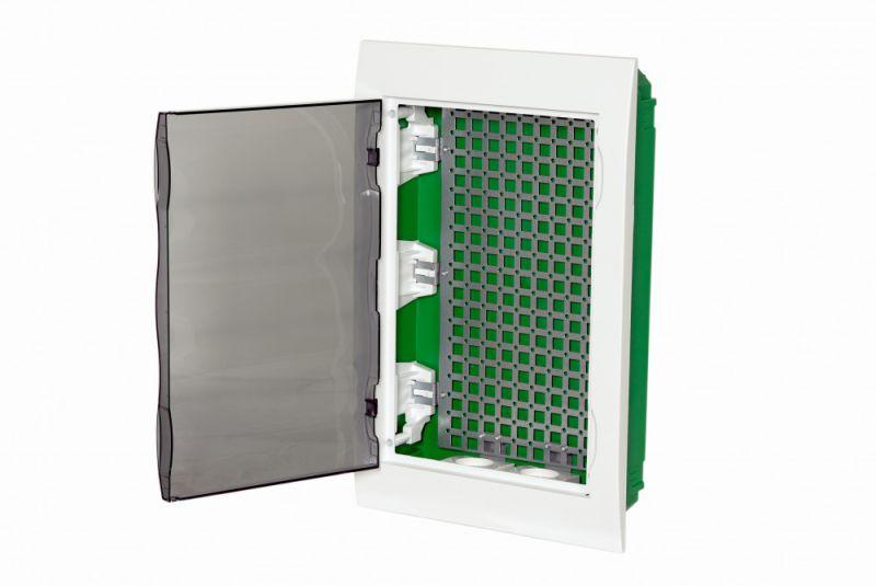 Корпус встраиваемый City9 Box IT 3 ряда 36мод. 2 розетки с прозр. дверцей SE EZ9E312S2FIT