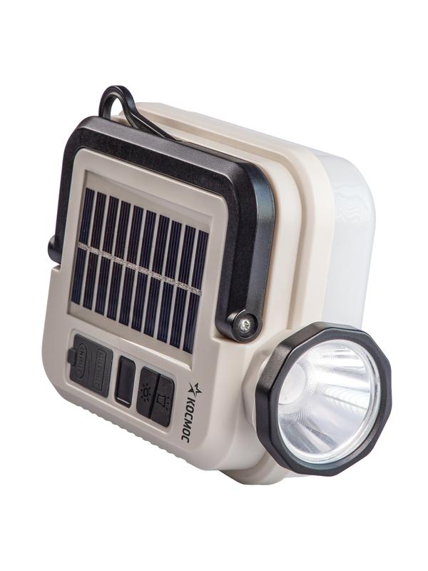 Фонарь кемпинговый аккум. 5Вт Laser Led/59 SMDLed/Li-ion2х18650/2400мА.ч солн. пан КОСМОС(KOC620Lit)