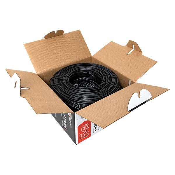 Кабель витая пара U/UTP кат.5E 4 пары 24 AWG solid внешн. LDPE черн. (м) TERACOM PRO EKF TRP-5EUTP-04PE-BK-OUT3