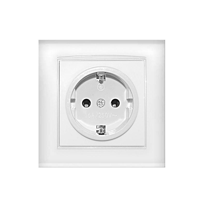 Розетка 1-м СП Бриллиант 16А IP20 с заземл. бел. UNIVersal 7947625