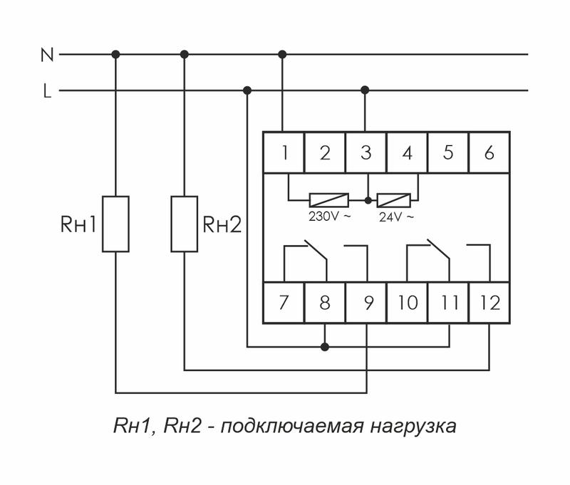 Реле времени PCU-510 2х8А 230В 2перекл. IP20 многофункц. монтаж на DIN-рейке F&F EA02.001.009