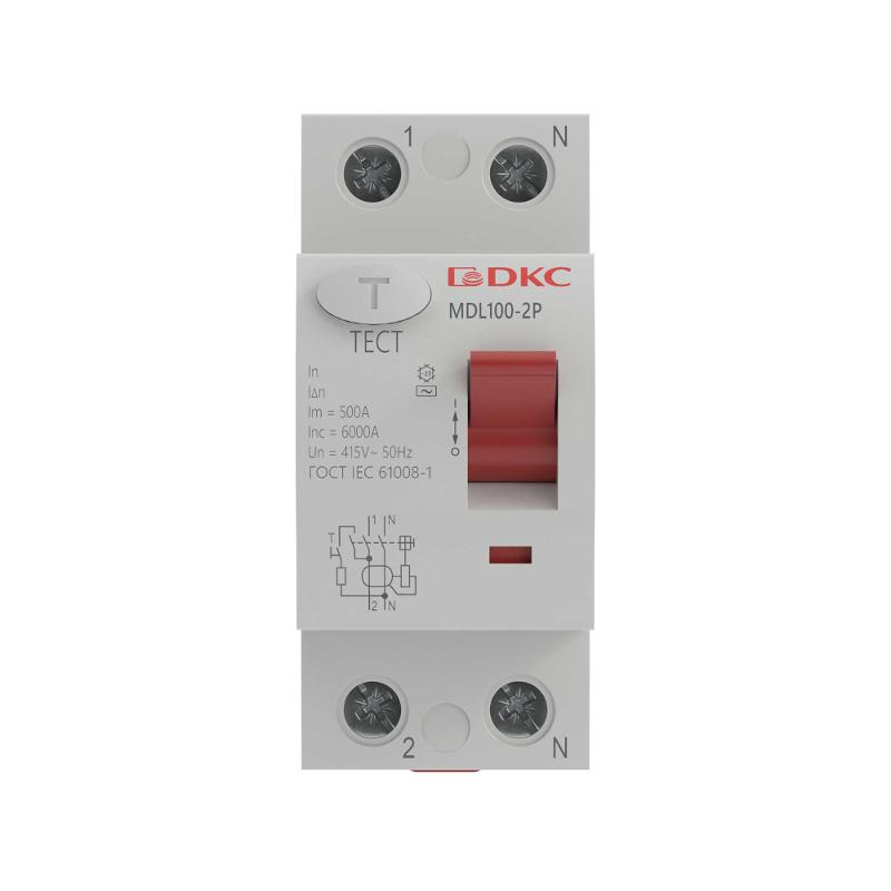 Выключатель дифференциального тока YON max MDL100 2п 300mA 63Aтип АС | MDL100-2P4-63-AC | DKC